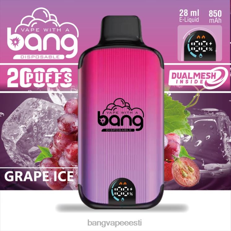 Bang Vape Digital Smart Screen 20 000 pahvi ühekordselt kasutatavad 60J8J3 Vape Gang Eesti