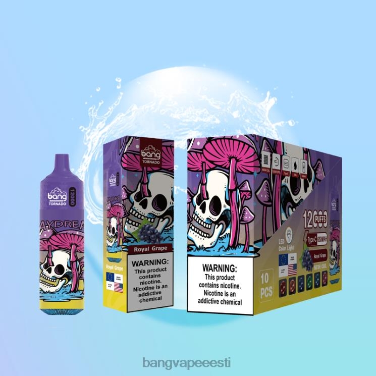 Bang Vape Tornado 12000 pahvi koos led ja võrguga mähisega ühekordselt kasutatavad 60J8J4 Vape Gang Shop