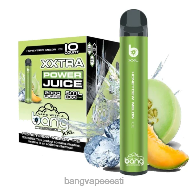 Bang Vape XXL 2000 pahvi mesikaste meloni jää 60J8J18 Bang Disposable Vape Flavors