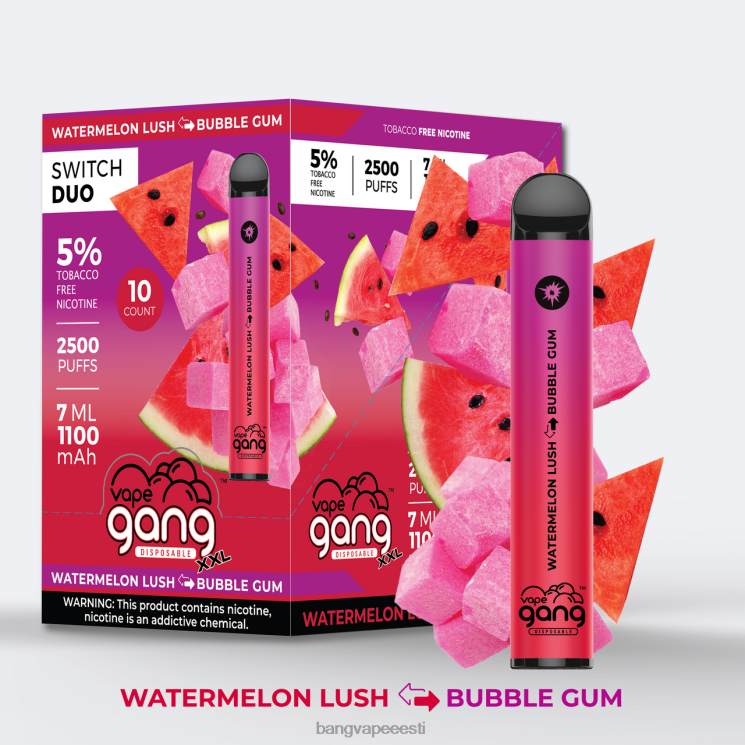 Vape Gang Switch Duo 2 maitset (karbis 10 tk) aloe maasikas - maasika mango 60J8J38 Bang Disposable Vape Flavors