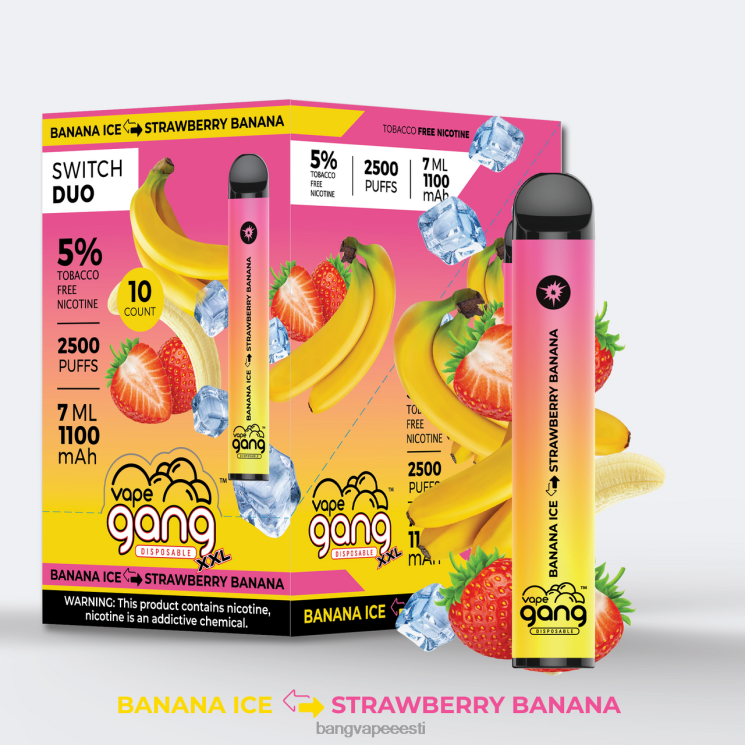 Vape Gang Switch Duo 2 maitset (karbis 10 tk) aloe maasikas - maasika mango 60J8J38 Bang Disposable Vape Flavors