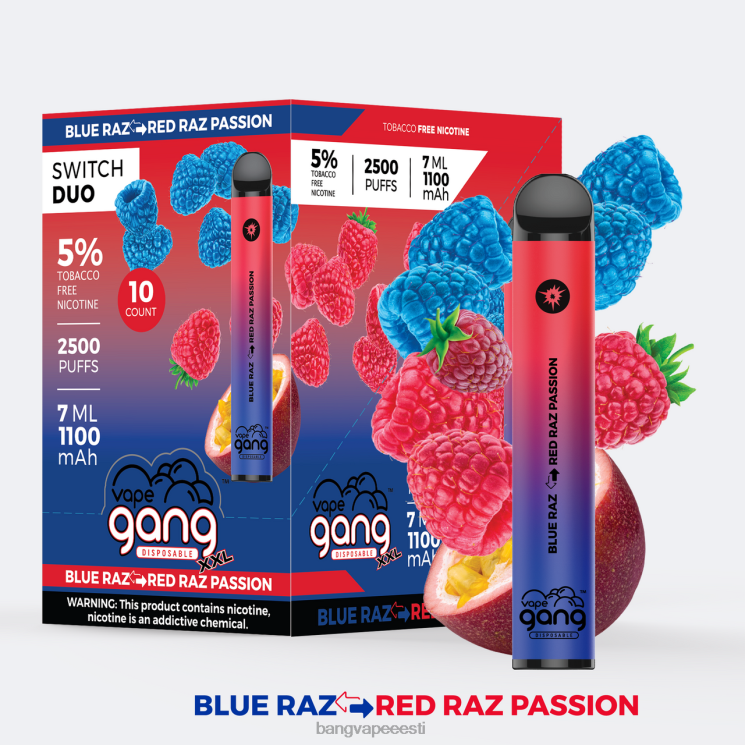 Vape Gang Switch Duo 2 maitset (karbis 10 tk) aloe maasikas - maasika mango 60J8J38 Bang Disposable Vape Flavors