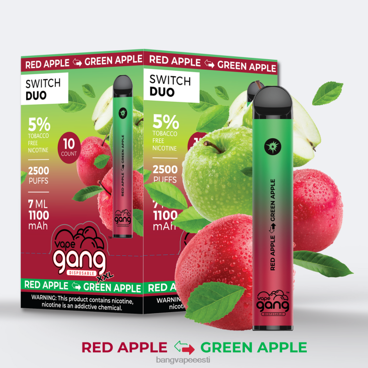 Vape Gang Switch Duo 2 maitset (karbis 10 tk) aloe maasikas - maasika mango 60J8J38 Bang Disposable Vape Flavors